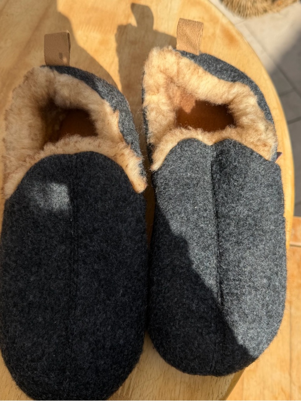 LongBay Gray Felt Bootie Slippers Women Size L  9-10